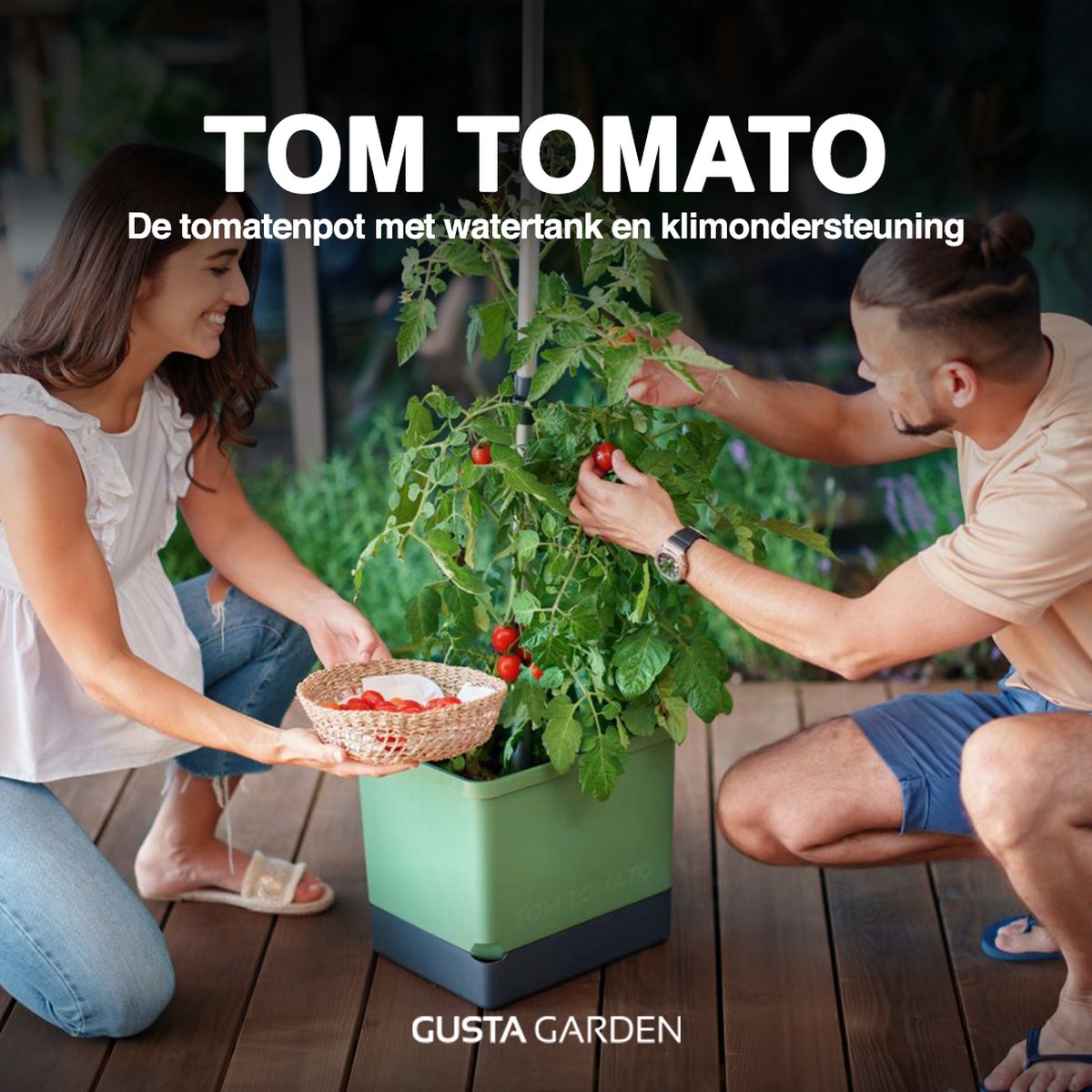 Gusta Garden - Tom Tomato - Tomaten Planten - Tomaten Plantenbak met Watertank - Kweekbak - Kweektafel - Lichgrijs