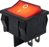 ProRide® Wipschakelaar ON-OFF KCD5-202 - 2 Polig - 250V/6A - Rood met controlelampje