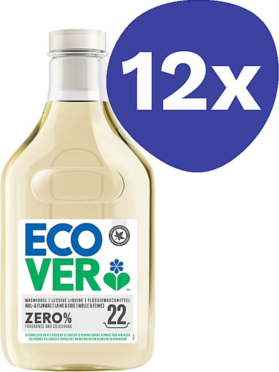 Goedkoopste Ecover Zero Wol & Fijnwasmiddel (12x 1L