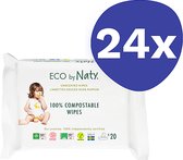 Naty Babydoekjes Gevoelige Huid - Ongeparfumeerd (Reispakket) (24x 20 stuks)