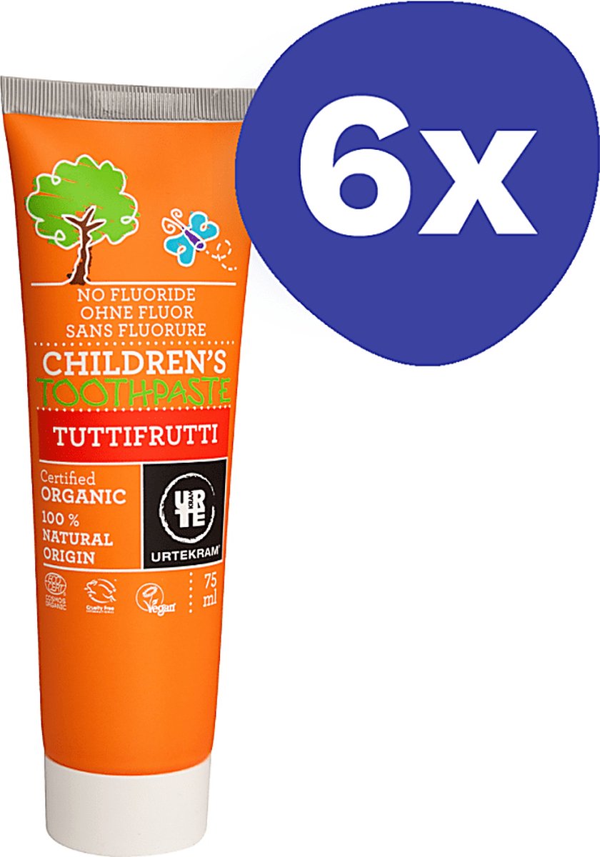 Goedkoopste Urtekram Kinder Tandpasta Tuttifrutti (6x 75ml