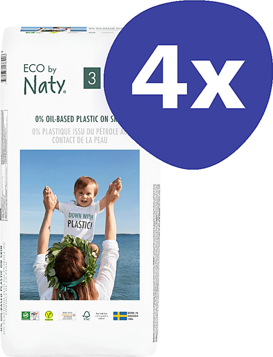 Goedkoopste Naty Luiers Maat 3 (4-9 kg) (4x 50 stuks