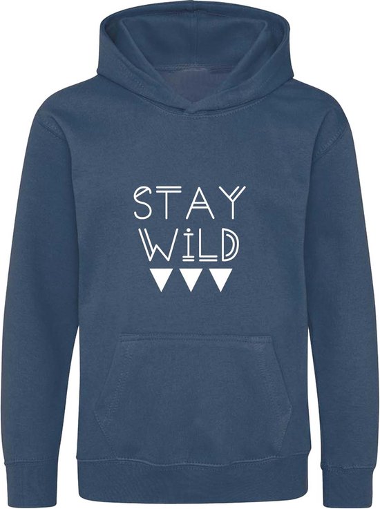 Be Friends Hoodie - Stay wild - Vrouwen - Blauw - Maat XL