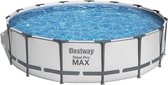 Tubular boven -ground poolkit Bestway Steel Pro Max ™ - 457 x 107 cm - ronde (met filtratiepomp, schaal + tarpauline)