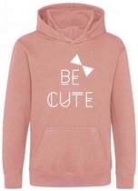 Be Friends Hoodie - Be cute - Kinderen - Roos - Maat 1-2 jaar