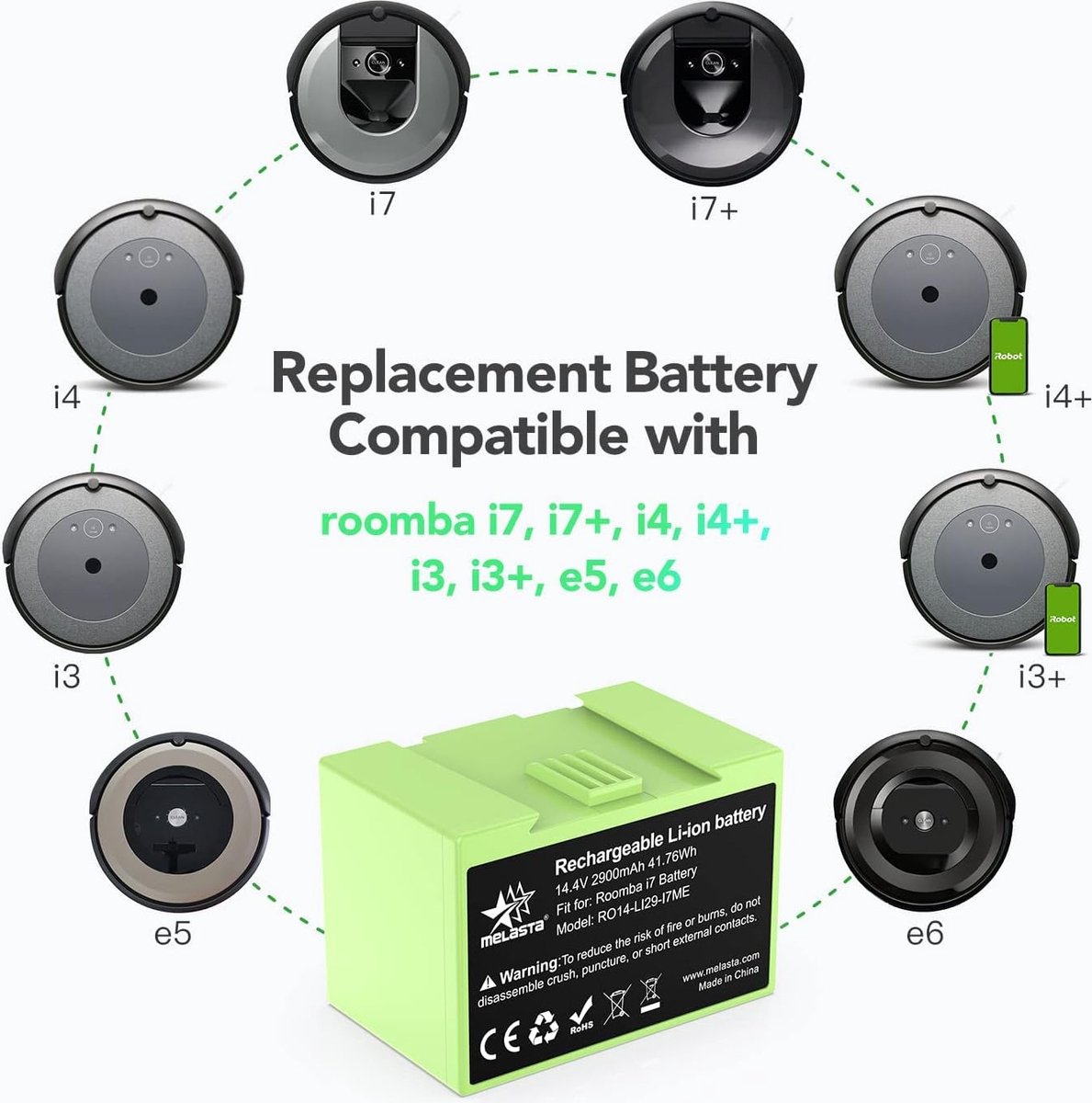 iRobot Roomba Vervangingsaccu 2900mAh thumbnail 5