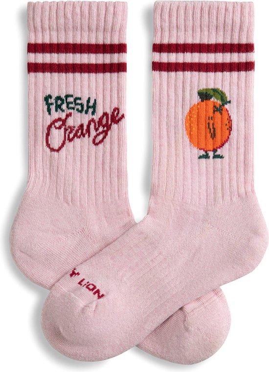 Jimmy Lion kids sokken athletic fresh orange roze - 21-25