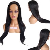 Frazimashop Braziliaanse Remy U- half pruik - 24 inch -steil - 100% Straight human hair-