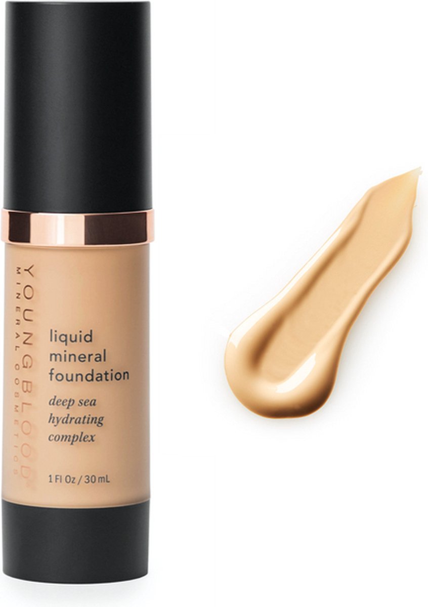Youngblood Cosmetics - Liquid Mineral Foundation - Geeft een natuurlijk, dekkend resultaat