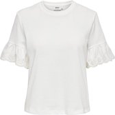 Only T-shirt Onlpennie S/s Emb. Ub Swt 15324587 Cloud Dancer Dames Maat - S