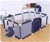 N.lux - Baby speeltuin - Speelhuis - Kinderbox met veiligheids hek - Indoor baby box - Blauw