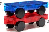 Magnetisch Speelgoed - Uitbreidingsset - Auto onderstellen – 2 stuks - Magnetic Tiles - Constructie speelgoed - Magnetische tegels - Montessori speelgoed - Magnetic toys - Magnetische bouwstenen - Speelgoed Kinderen - Magna minds