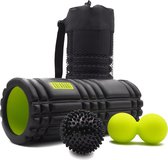 Foam Roller SET 3 in 1 met E-boek - Massagerol, Noppenbal, Tas - Nederlands - Triggerpointtherapie