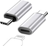 NÖRDIC USBC-N1504 USBC-C Mannelijk naar Lightning Vrouwelijk Adapter - Zilver