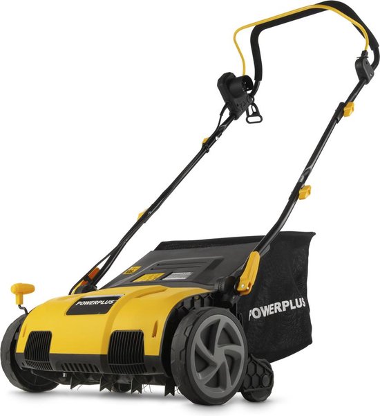 Powerplus Elektrische Verticuteermachine POWXG75160 - 1600 W en snijbreedte van 360 mm, 2-in-1 Elektrische beluchter en verticuteermachine voor uw tuin