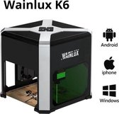 Wainlux K6 - Machine de gravure laser - Imprimante laser - Mini machine de gravure avec laser - Contrôlable par Wifi - Stylo de gravure - Machine de gravure - Découpeur laser - Découpe - Gravure - Graveur laser