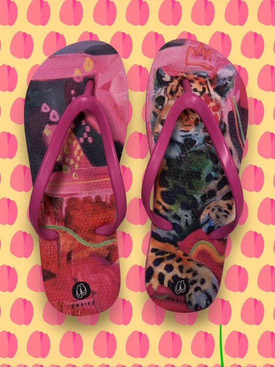 Owniez Flip Flops - Pink Queen Slippers - Kinderen - Meisjes - Comfortabele en Duurzame Slippers - Maat 35-36