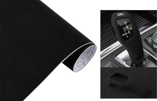 folimac Microvezelstof, folie, zelfklevend, suède-look, autofolie, interieur, stretch, rekbare stof, velours (houtskool - donkergrijs, 300 cm x 142 cm