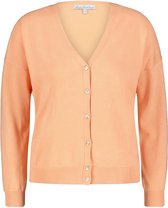 Red Button Vest Cardigan Fine Knit Srb4196 Mandarin Dames Maat - L