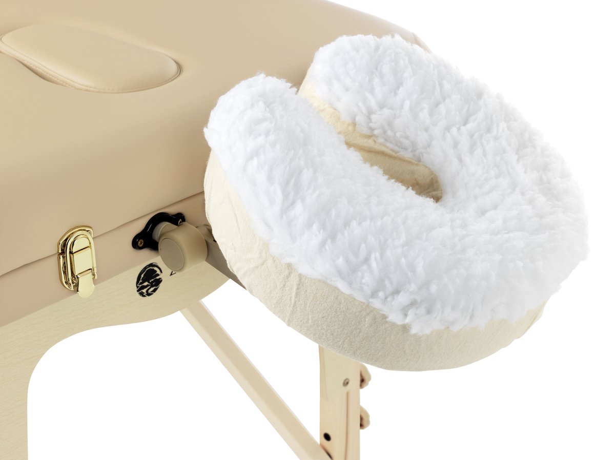 Goedkoopste ZenGrowth® Fluffy Fleece Hoofdsteunhoesjes met elastiek – voor Massagetafels – Wit – Comfortabele stof – Hygiënisch – Gemakkelijk te wassen