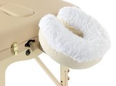 ZenGrowth® Fluffy Fleece Hoofdsteunhoesjes met elastiek – voor Massagetafels – Wit – Comfortabele stof – Hygiënisch – Gemakkelijk te wassen