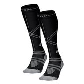 STOX Energy Socks - Lot de 2 Chaussettes de sport pour homme - Chaussettes de compression Premium - Couleur : Zwart- Grijs - Taille : Medium - 2 paires - Avantage