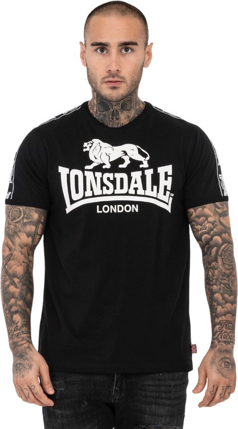 Lonsdale T-shirt Stour Zwart - Maat: M