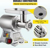 Bol.com Professionele Vleesmolen - Elektrische Vleesmolen - Food Chopper - Foodprocessor - Keukenapparatuur - 120 Kg/u Vleesmole... aanbieding