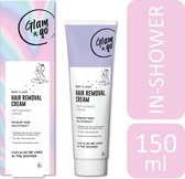 Glam & Go Ontharingscreme - 150ml - voor lichaam en benen | ontharingscreme - ontharingscreme intieme delen - ontharen - harsen - waxen - wax strips - harsstrips