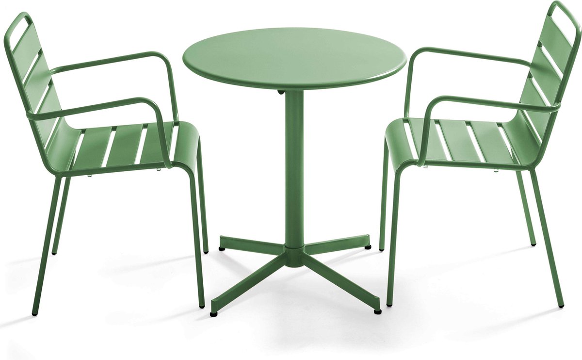 Tuinset met groene cactus fauteuils en tafel - Palavas - Oviala.