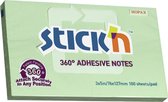 Stick'n Adhesive Notes - 360 Graden - Lijmrand - Sticky Notes - Memoblokken - 76x127mm - Groen - 100 Memoblaadjes