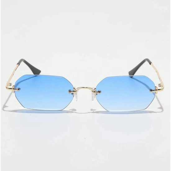 [Marszonebrillen]-[Zonnebrillen]-[Sun Glasses]-[New 2024 Sunglasses model]- [Zonnebril Heren]-[Zonnebril Dames]-[Blauw]-Randloze Zonnebril]