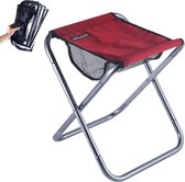 Opvouwbare kruk lichtgewicht inklapbare kruk voor camping picknick - Rood 36 x 33 x 40 cm pop up stool