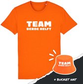 Team derde helft Rustaagh unisex t-shirt S + Bucket Hat team derde helft - Oranje shirt dames - Oranje shirt heren - Oranje shirt nederlands elftal - ek voetbal 2024 shirt - ek voetbal 2024 kleding - Nederlands elftal voetbal shirt