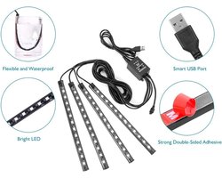 Auto LED voetenverlichting met APP / voor in de auto / interieur verlichting / led strip / Auto Accessoires / USB