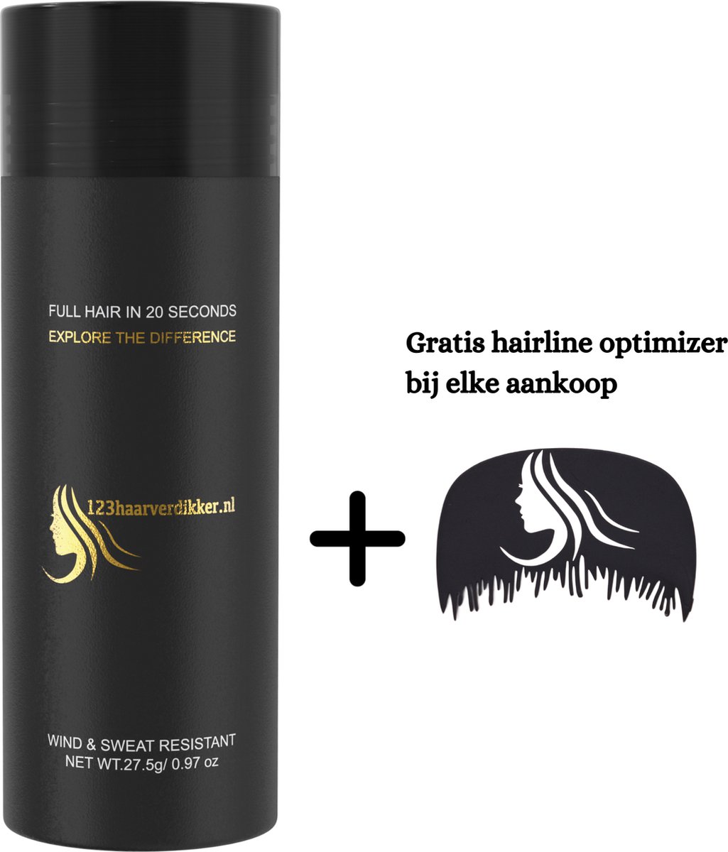 123Haarverdikker Hair Building Fibers, Middenblond 27,5 Gram, Beste kwaliteit haarvezels!|Verbergt haaruitval In 20 seconden voor Mannen & Vrouwen|