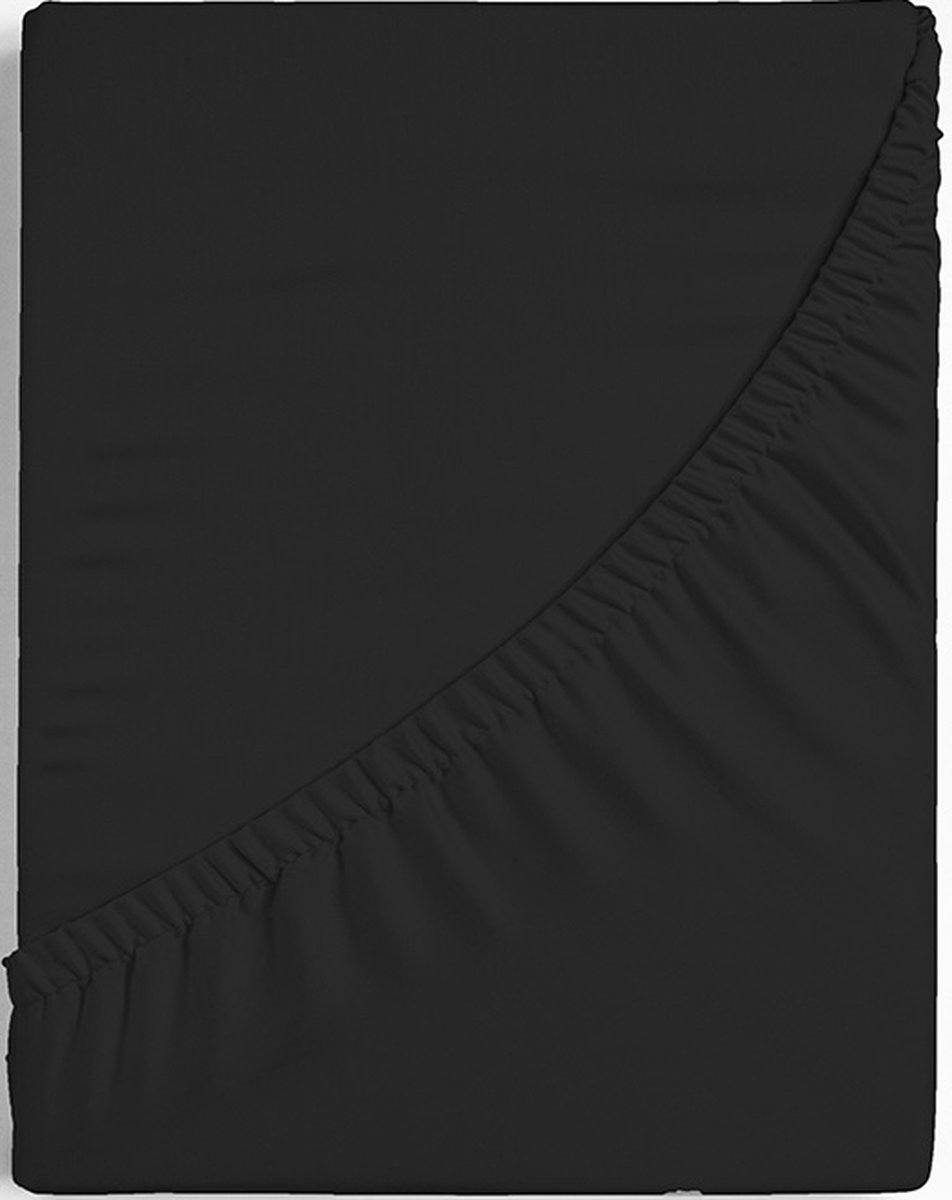 Egyptisch Percale Katoen - Split Topper Hoeslaken - Zwart - 180x200 cm - Dreamers Den