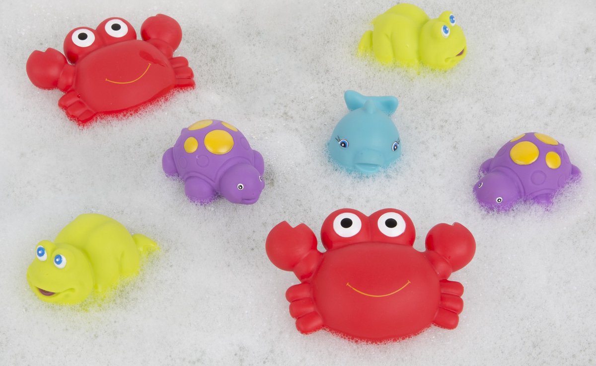 Playgro Drijvende Badspeeltjes - Badspeelgoed - Badgeschenkset - Schimmelvrij - Zonder gaatje - waterspeelgoed baby - Waterspeelgoed Peuters - 7 stuks - BPA vrij — afbeelding 10