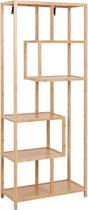 Boekenkast Naturel - Bamboe - 77x35x185cm - Boekenkast Moos - Giga Living