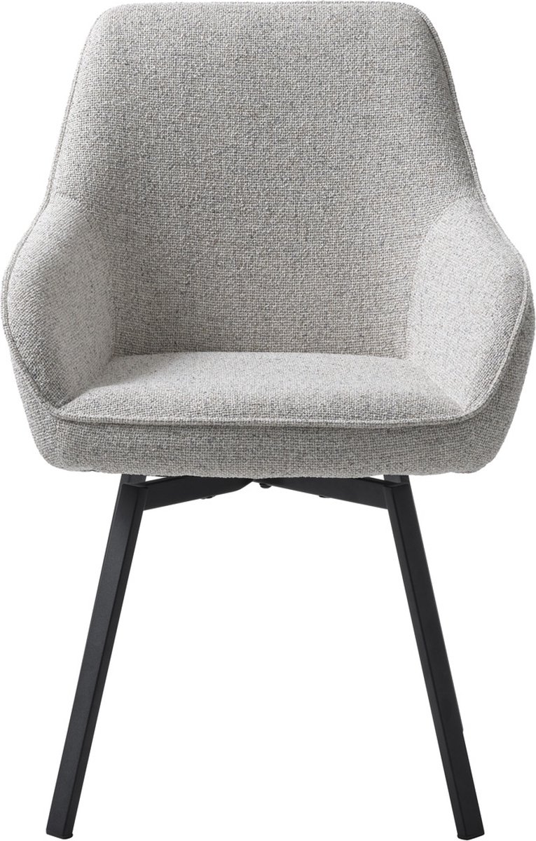 Giga Living Eetkamerstoel Alma Off White Melange Swivel - Giga Living
