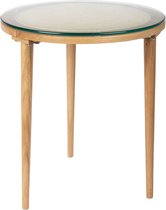 Bijzettafel Rond Ø45cm - Rotan Beige - 45x45x50cm - Giga Meubel