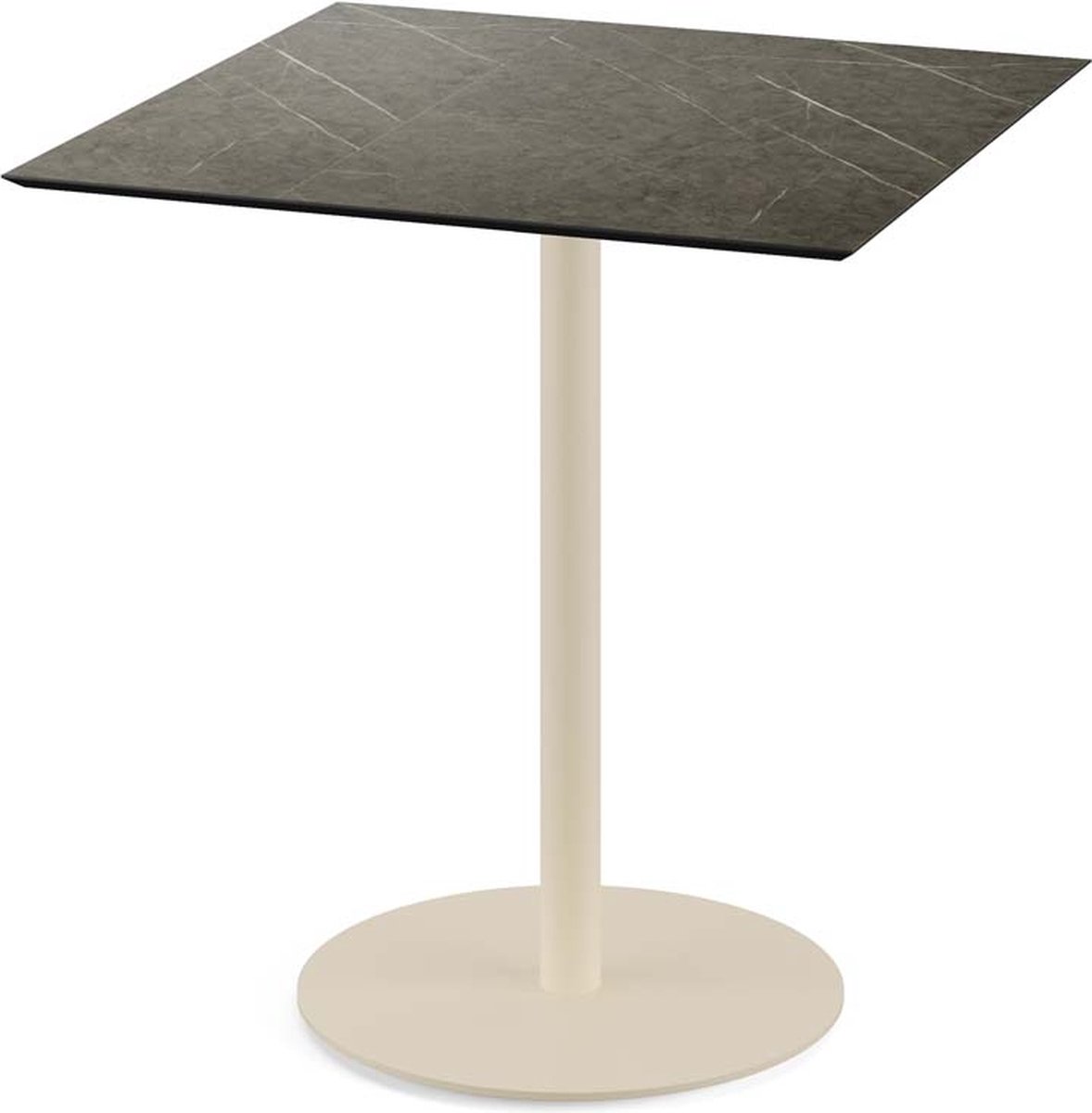 Tuintafel Midnight Marble Urban Zand Frame HPL 70x70cm - Giga Meubel