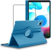 ebestStar - Hoes voor Realme Pad mini 8.7 (2022), Roterende Etui, 360° Draaibare hoesje, Blauw + Gehard Glas