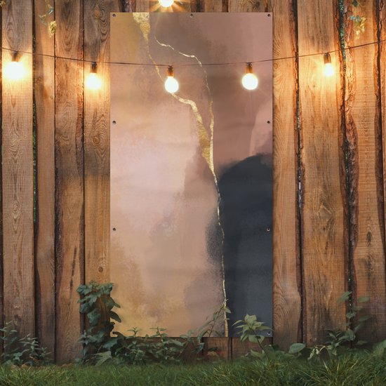 Affiche de jardin - Pastel - Peinture - Abstrait - Affiche de clôture - Affiche extérieure - Décoration de jardin - 100x200 cm - Toile de jardin - Affiche extérieure