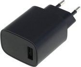 USB thuislader met 1 poort - recht - 1A / zwart