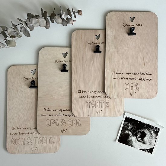 Zwangerschapsaankondiging - Opa en Oma - Zwangerschap aankondigen - Baby op komst - Baby echo - Aankondiging Zwangerschap - Bekendmaking Zwangerschap - Gender Reveal — afbeelding 3