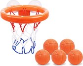 Baby Bad Speelgoed Mini Basketbalkorf, Baby Badkuip Speelgoed van Basketbal Hoepel, inclusief 5 ballen, met sterke zuignap Leuk badspeelgoed Waterspeelgoed voor peuters