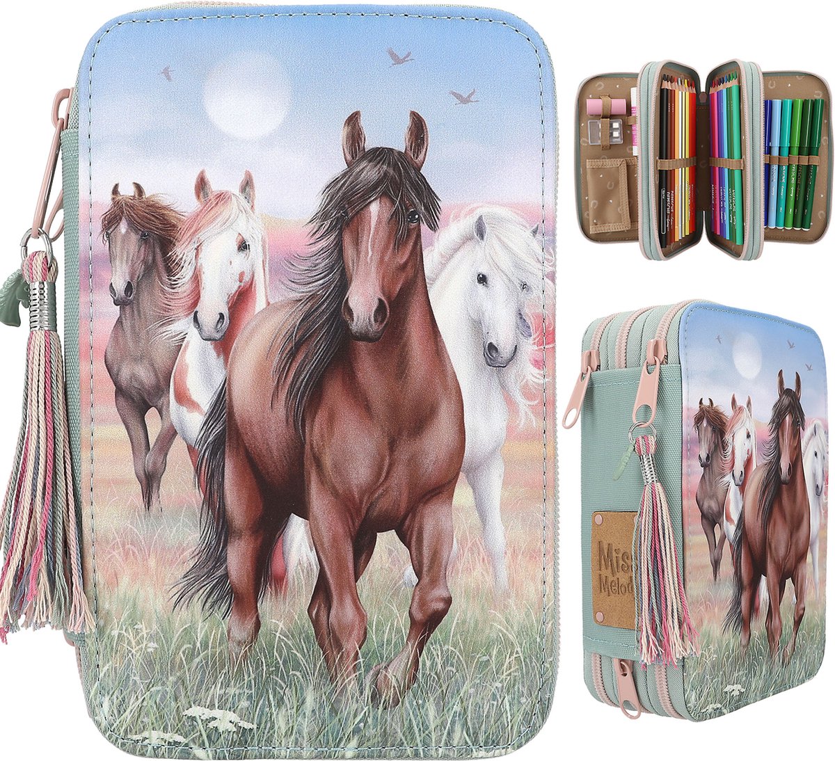 Depesche - miss melody 3-vaks gevulde etui - hoof clatter