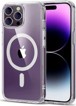 Hoesje Geschikt Voor iPhone 14 Pro MagSafe - Magnetische MagSafe Hoesje - Transparant hoesje - iPhone 14 Pro MagSave Case - Shockproof - Cristal Clear