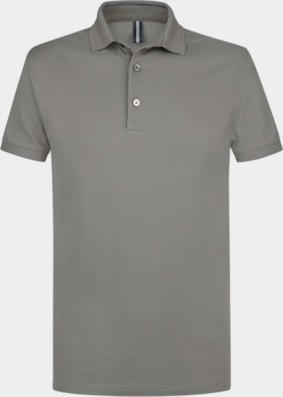 Profuomo slim fit heren polo - olijfgroen - Maat: L